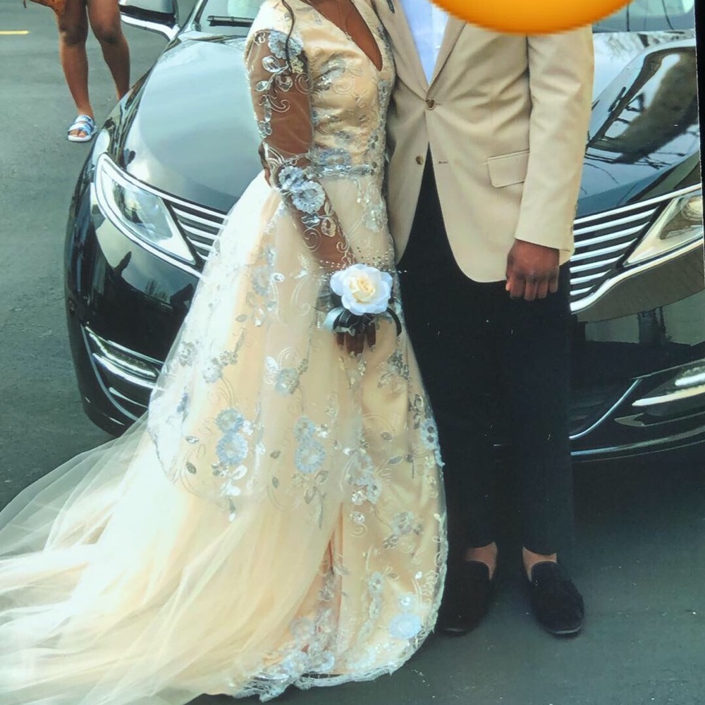 2 piece mermaid style prom dress